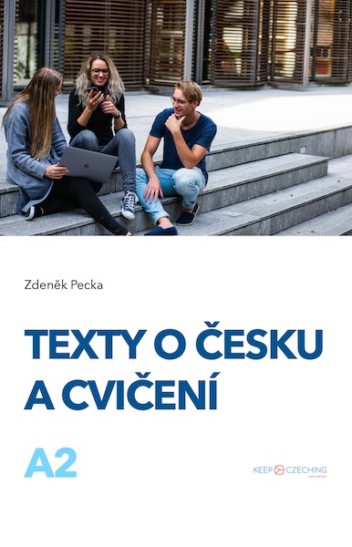 A Czech language workbook with texts and exercises about the Czech Republic, Czech realia, and culture for A2 level students.